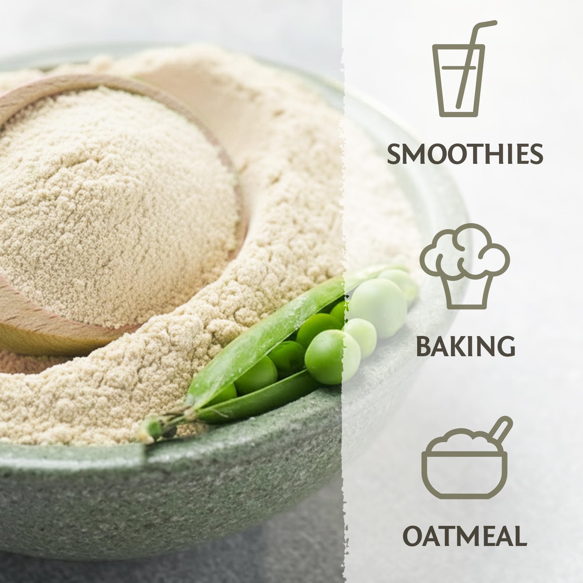 Organic Pea Protein Powder Plant Based 26g per Serving 35 Servings Unflavor — Amazon image 4