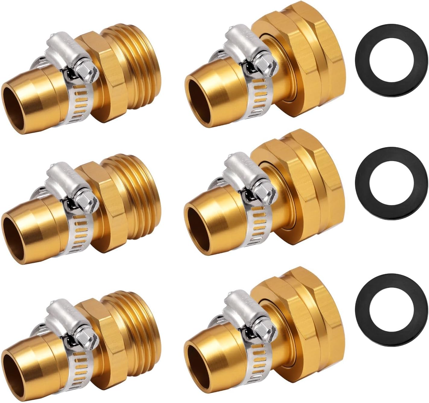 Amazon.com: Generic Expandable Garden Hose Repair Kit, Brass Flex Hose ...