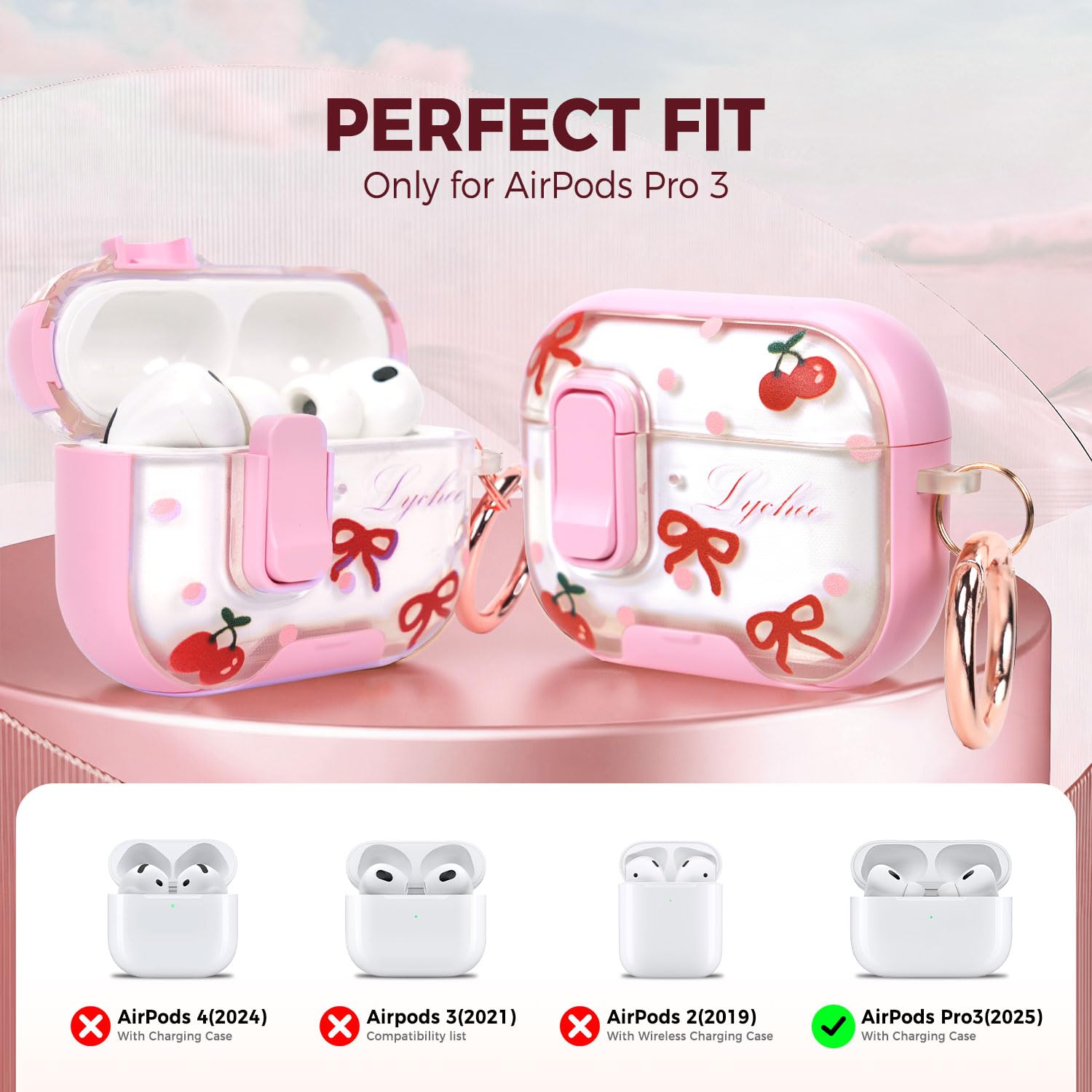 For AirPods Pro 3 Case 2025 3rd Generation with Cleaner Kit,Cute