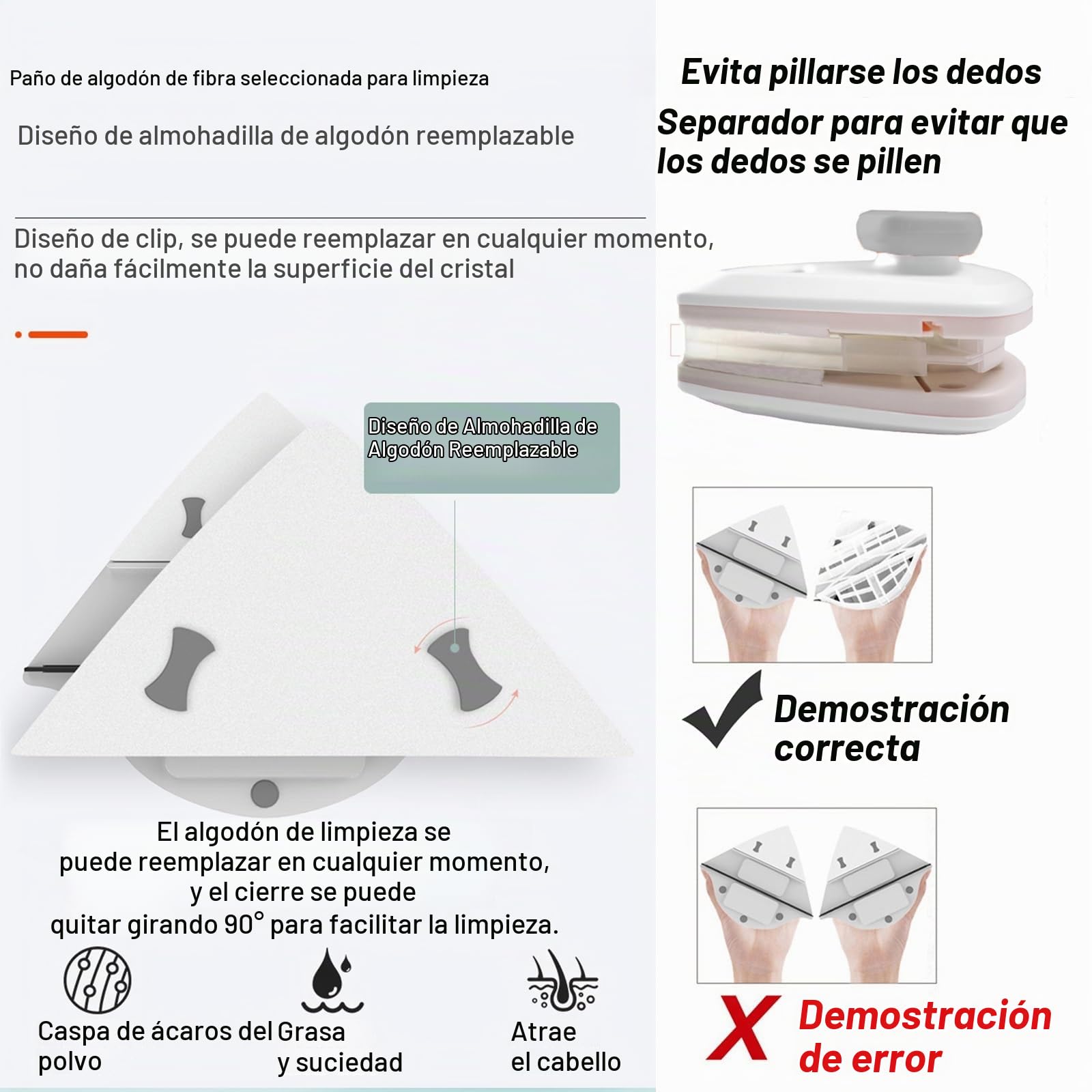 Limpiador Magnetico Para Cristales Doble Acristalamiento 15-24mm, Limpia Ventanas De Doble Cara, Ligero Y Portátil, Ventanas Gran Altura,Balcón,Oficina Limpiacristales Profesional