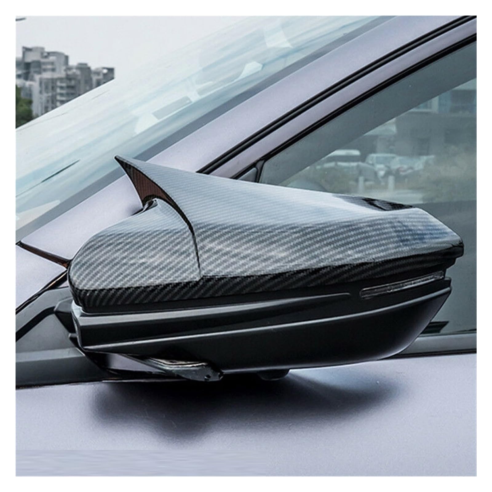 VTSGBLS Copertura specchietto retrovisore Laterale Auto Copri Specchietto Retrovisore Laterale per Civic 10th 2016 2017 2018 2019 2020 2021(Nero 1 Paio