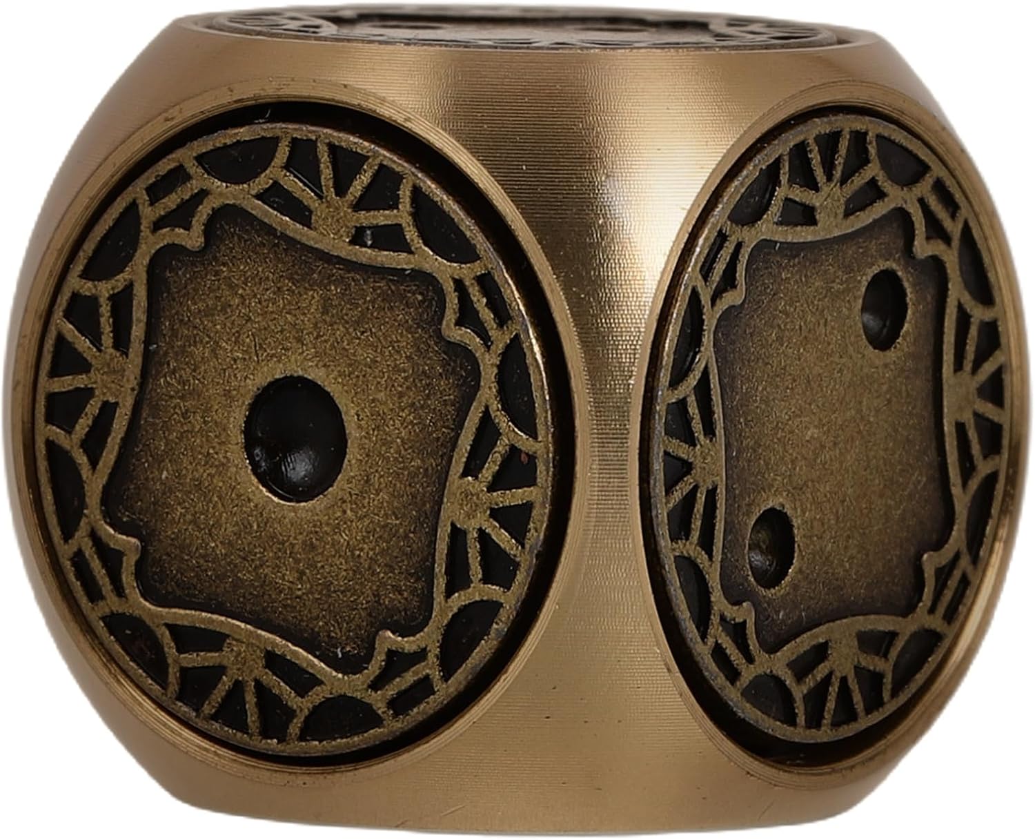Retro Gaming Solid Brass Dice with Handpolished Finish and Brilliant Shine 6-sided Vintage Aesthetic Dice for Creative Gaming and Board Games for Tabletop Game Enthusiasts