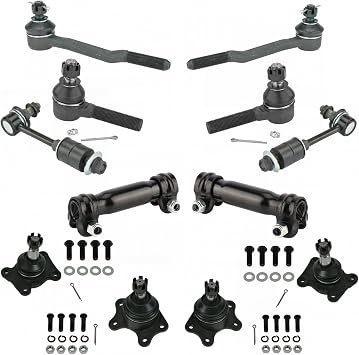 Front Steering & Suspension Kit Ball Joint Sway Bar Stabilizer Link Tie Rod Tie Rod Adjusting Sleeve Compatible with 1990-1995 Toyota 4Runner