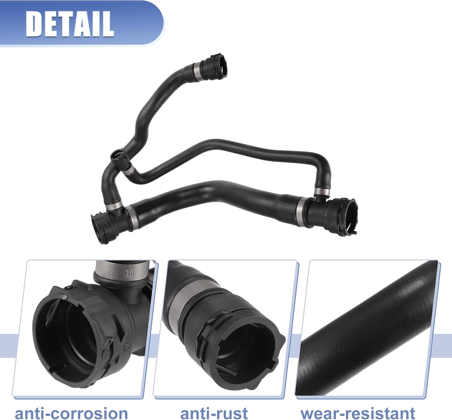 ACROPIX Heater Hose Radiator Expansion Tank Pipe Fit for BMW 750i 750Li 4.8L 2006-2008 No.17127535742 - Pack of 1