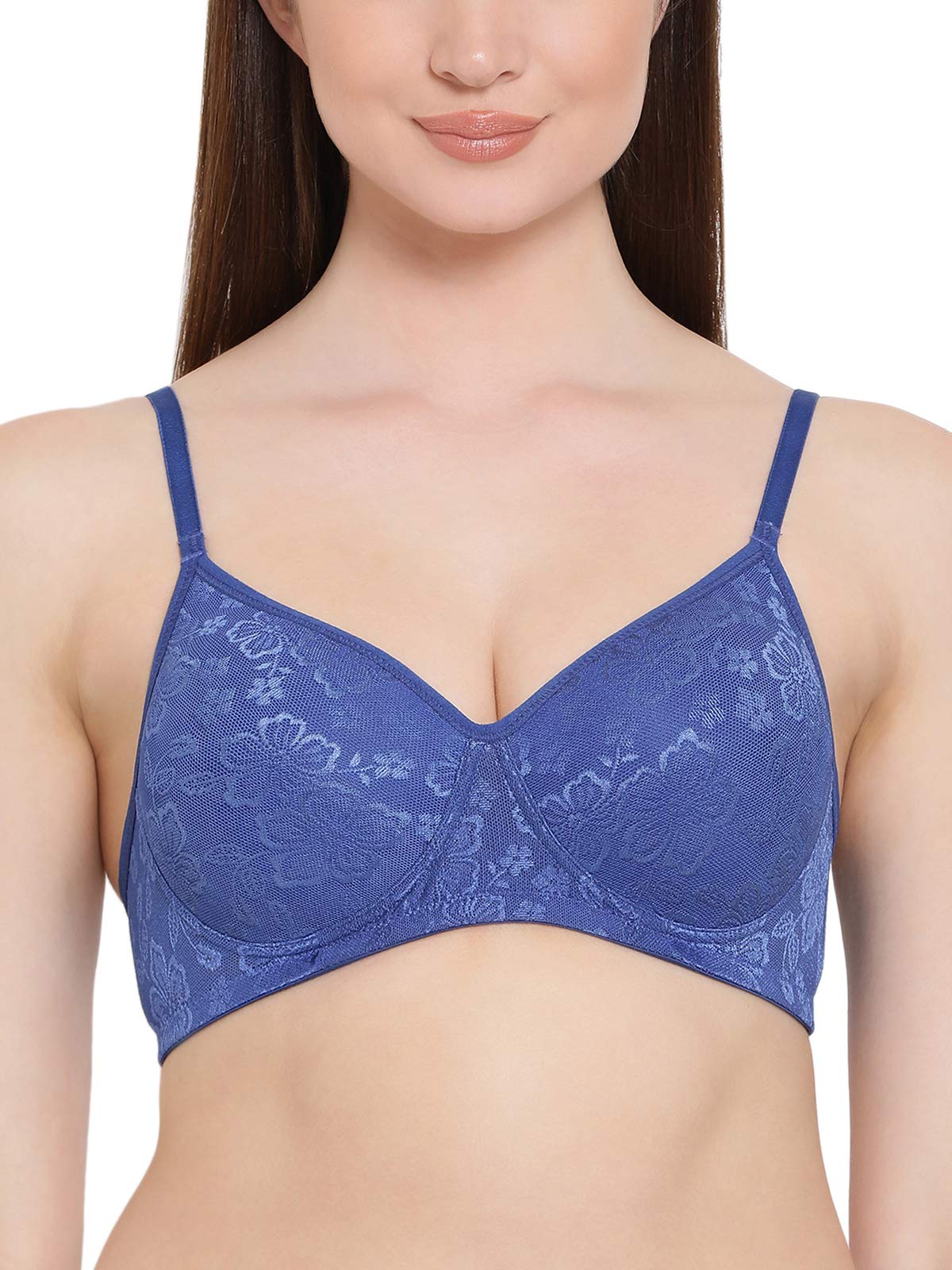 Clovia Women's Lace Lightly Padded Non-Wired Bridal Bra