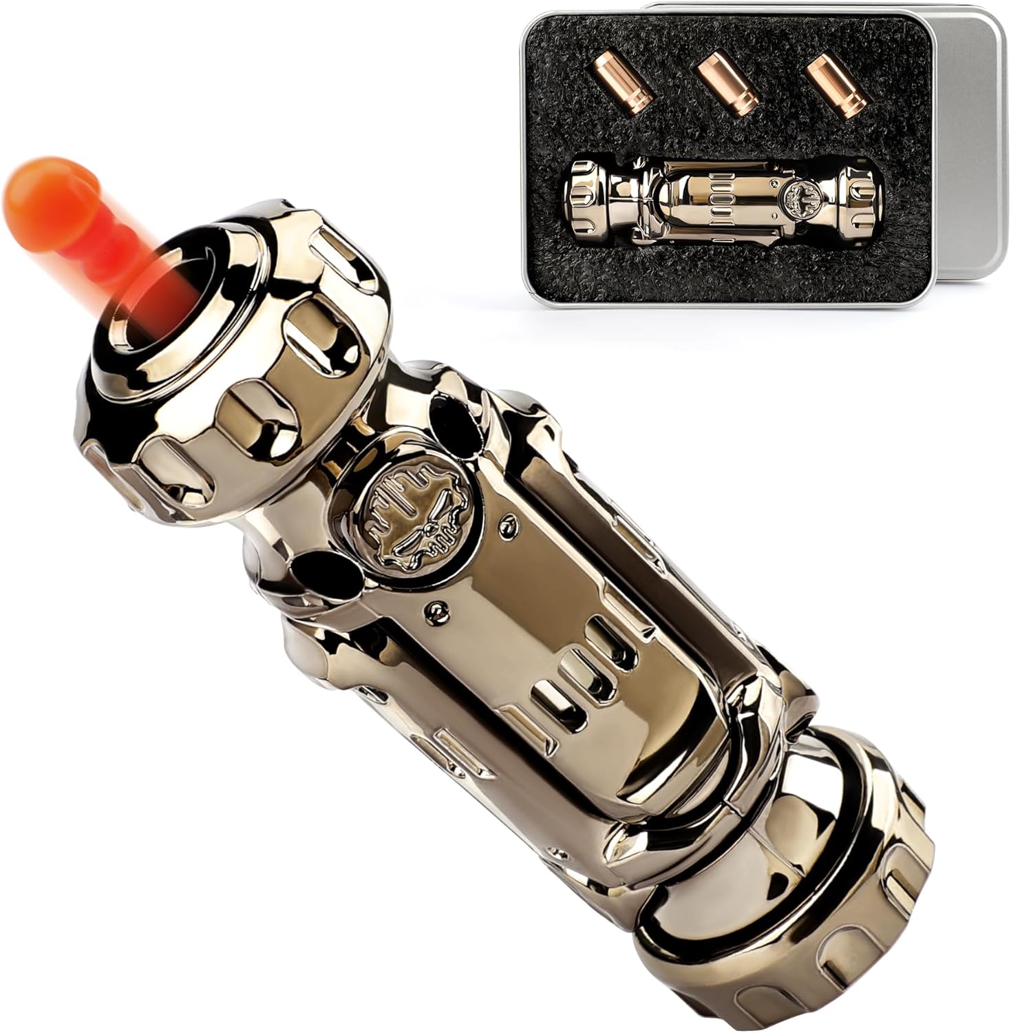 Fidget Gun, Fidget Sliders for Adults, Metal Adult Fidget Toys, Adult Fidgets for Anxiety and Stress (Rainbow)