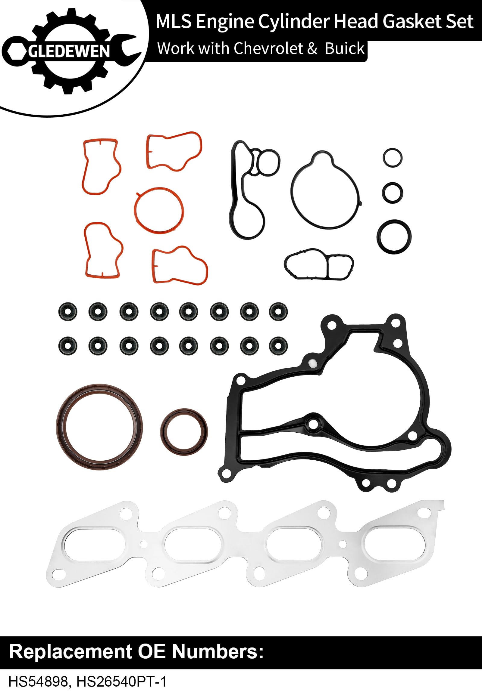 Head Gasket Set, Compatible with 2011 2012 2013 2014 2015 2016 Chevy