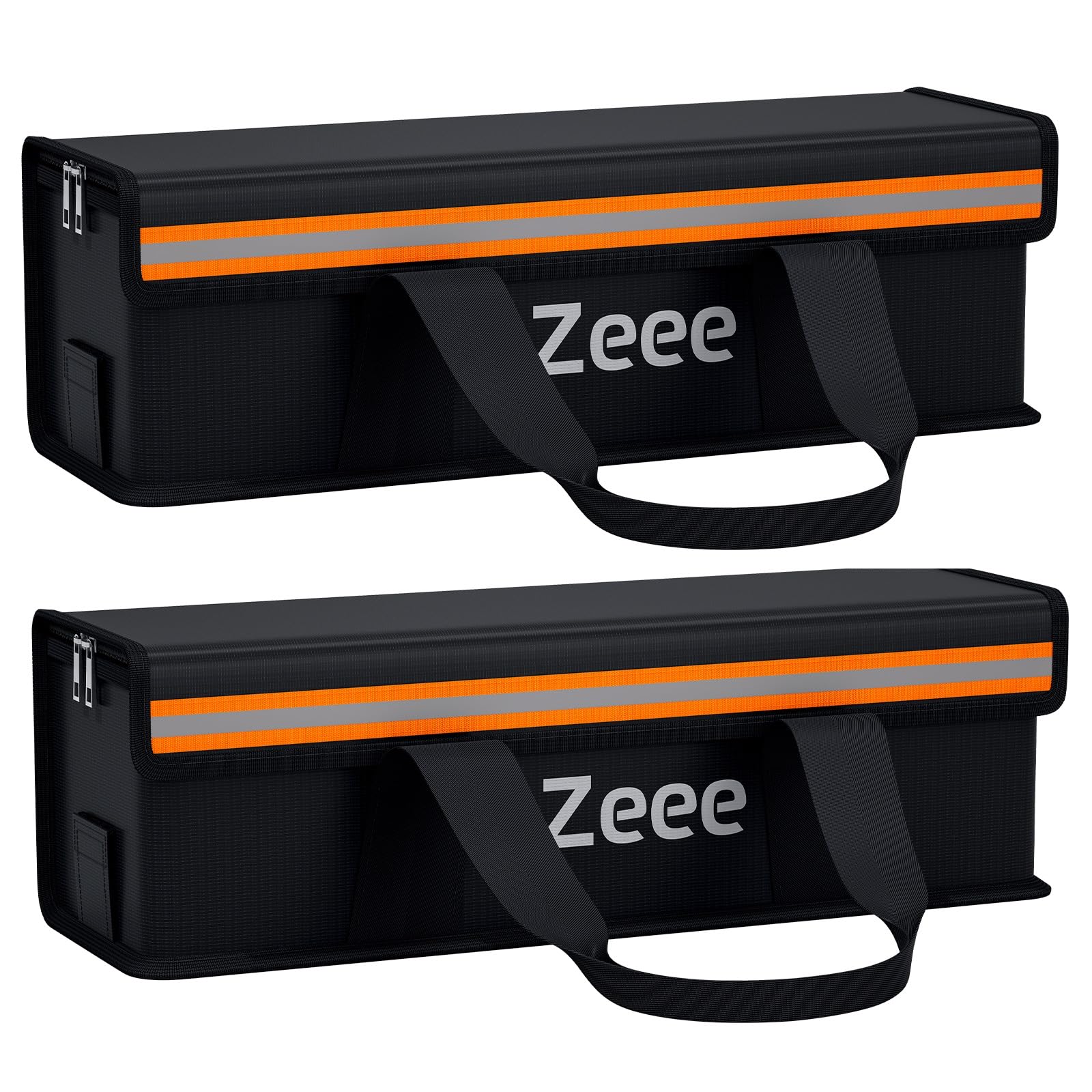 Zeee Sac de Batterie pour Vélo Electrique Sac Ignifuge Antidéflagrant pour Ebike Batterie, Grande Boîte de Sécurité Rangement et Transport Faciles des Batteries Lipo(2 Pack - 19,3 * 5,9 * 5,9 in)