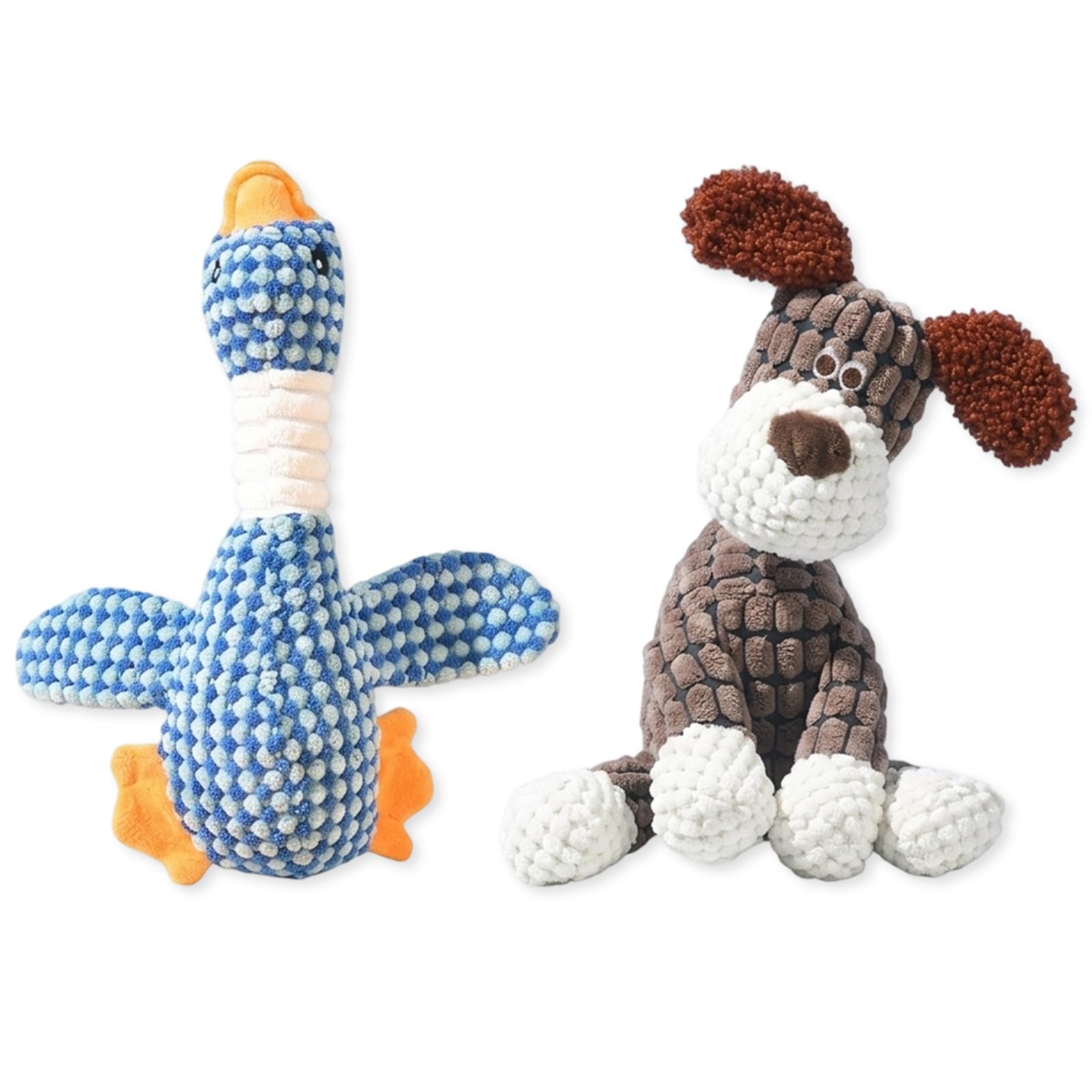 dienjason 2Pcs Dog Decoration, Dog Figurine, Tough Dogs Ornament for Small Medium Dogs Puppy Teething Chew, for Boredom Indoor Play