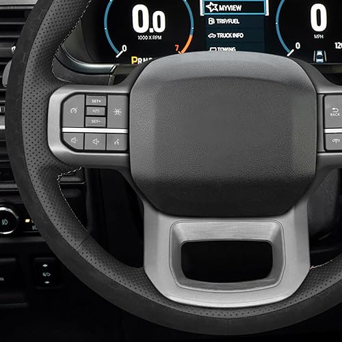 Miniatura 75 de MEWANT Hand Stitched Car Steering Wheel Wrap Cover for Ford F-150 2021-2023 / F-150 Lightning 2022-2023 Steering Wheel Accessories