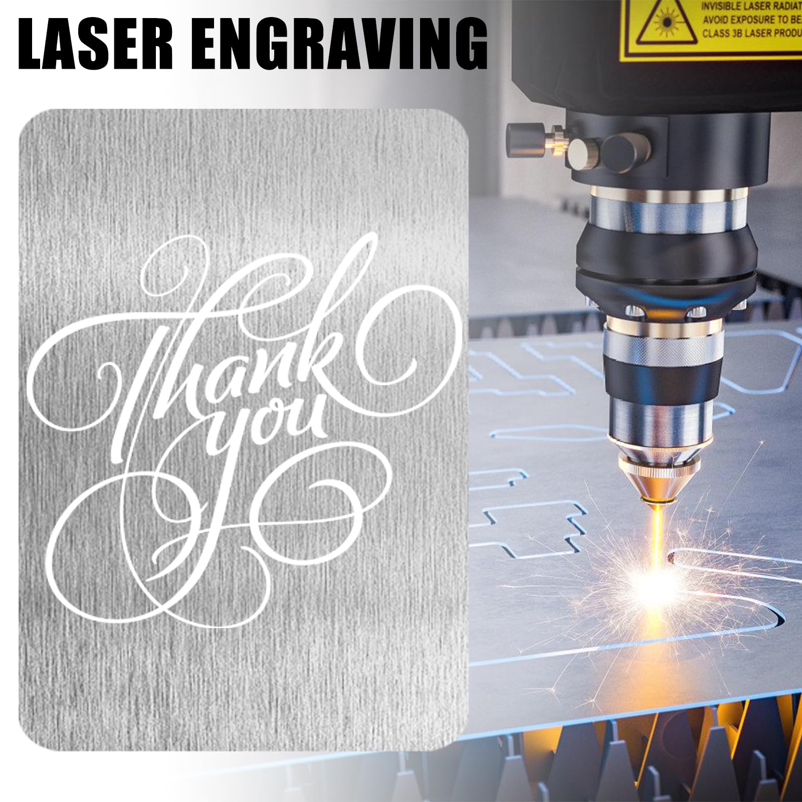 Lot De 100 Cartes De Visite Métal Aluminium Gravées Laser - Cartes Vierges Argentées 86x54mm Pour DIY Et Professionnels