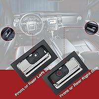 Vista 4 de TQPONLY Manija de puerta interior, compatible con Ford F150 2009-2014 delantera/trasera izquierda del conductor y lado derecho del pasajero