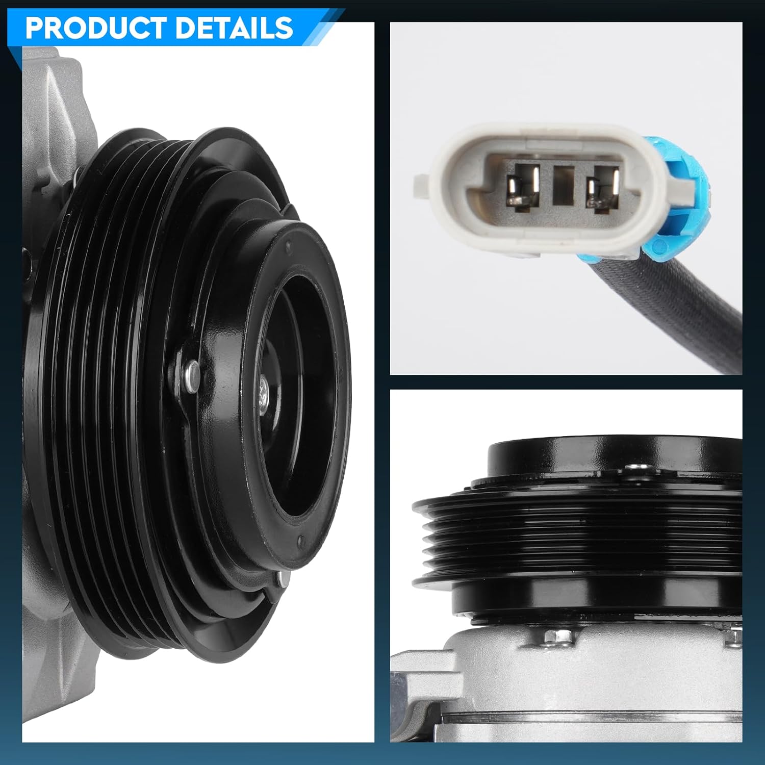 TadaMark A/C Air Conditioner Compressor With Clutch Compatible With Chevrolet Equinox 2.4L 2010-2011, Compatible With GMC Terrain 2.4L 2.4 2010-2011 10 11