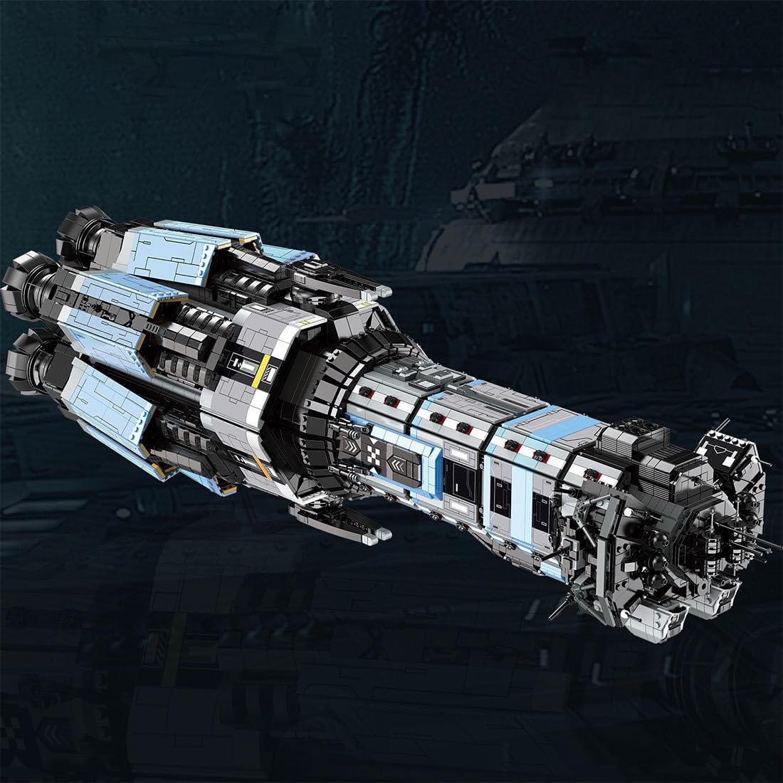 FunXylophy Sci-Fi Battleship Spacecraft Building Block Set, Expedition Collectible Space Adventure Construction Kit, for Adults - 6778PCS