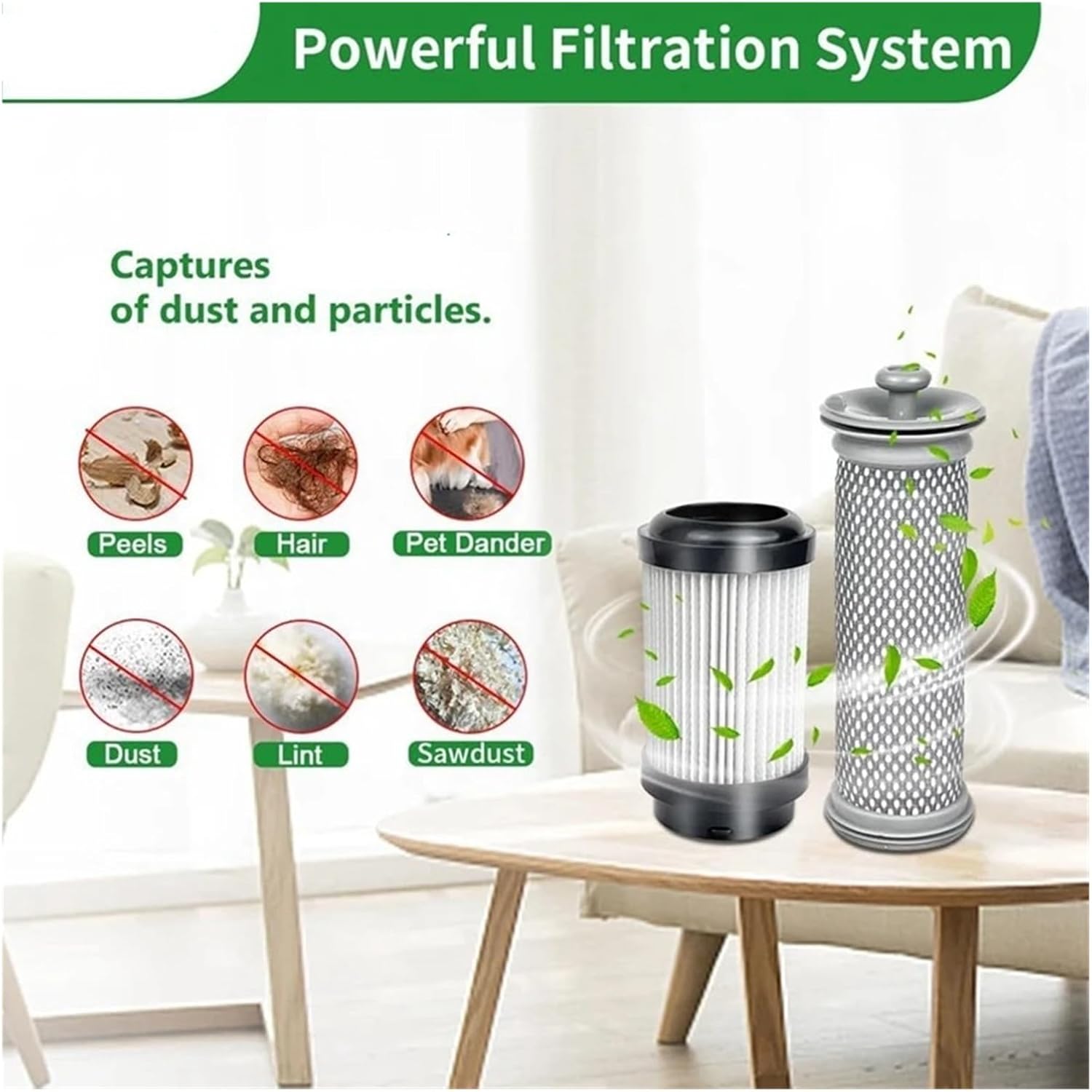 LICE-S15 Replacement Filter，Compatible For Tineco，Pure ONE S15 Series Pure ONE Air Pet Cordless Vacuum Cleaner, Pre & Post Filter.