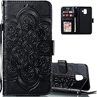 Vista 37 de LEECOCO for Samsung A6 2018 Case Mandala Embossing Luxury PU Leather Flip Notebook Wallet Bookstyle Magnetic Stand Card Slot Folio Bumper Protection