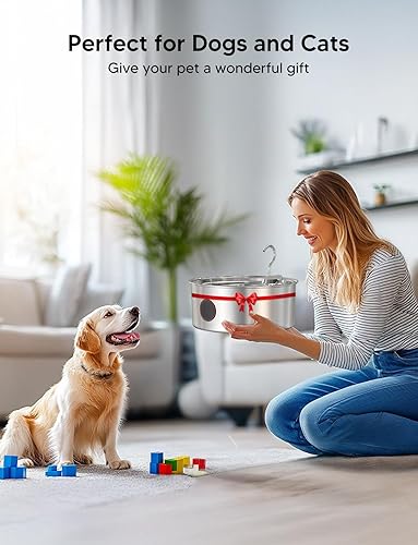 Miniatura 7 de Fuente de agua para perros grandes, dispensador automático de agua para perros de acero inoxidable de 270 oz8 L, fuente de agua automática para
