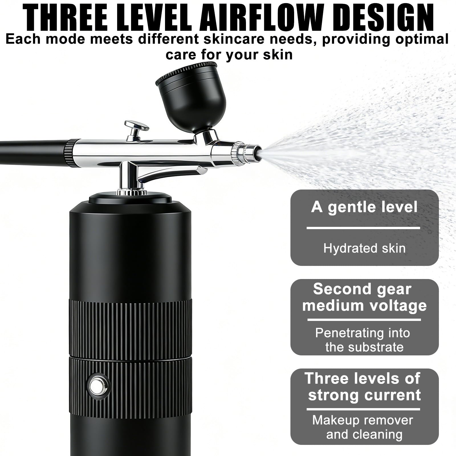 Set aerografo con compressore: pistola a spruzzo senza fili, kit aerografo, pistola portatile con compressore, pistola a spruzzo portatile ricaricabile USB, set per idratazione della pelle, tatuaggio