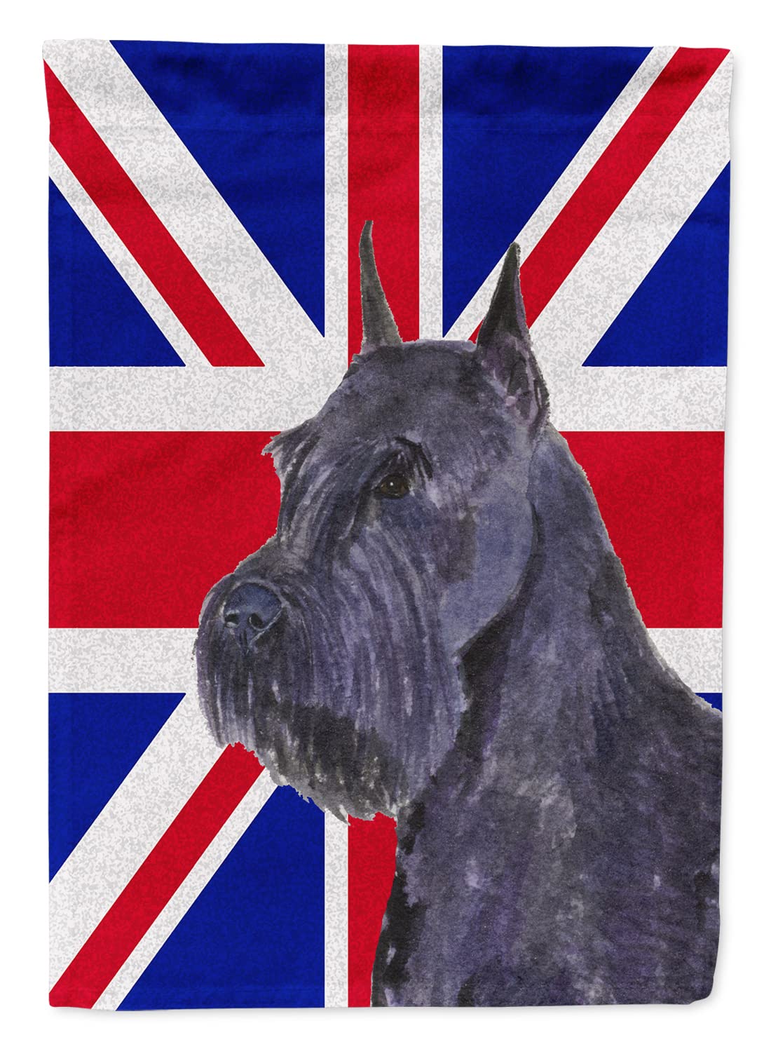 Drapeau Schnauzer Union Jack pour décorer le jardin lors des journées ensoleillées