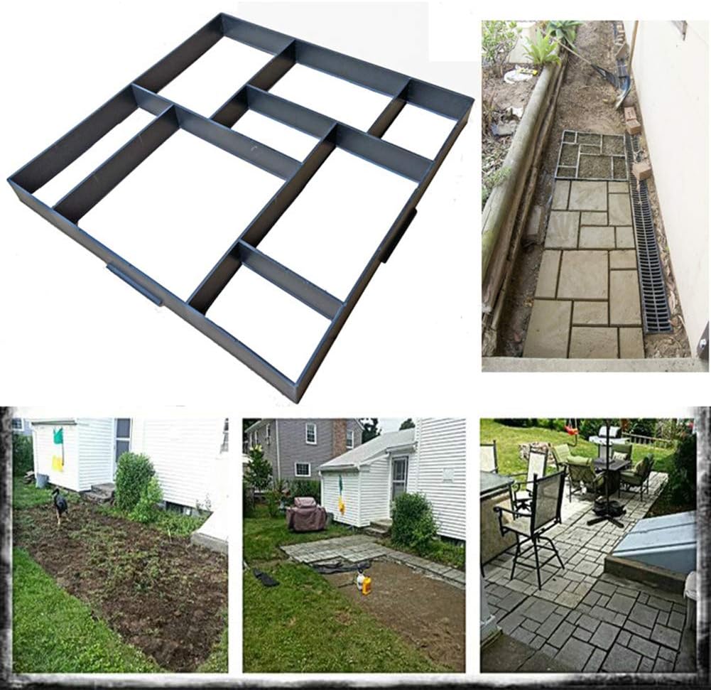 HDmirrorR FGASAD Path Maker Mold, DIY Driveway Plastic Paving Pavement Stone Mold Concrete Stepping Pathmate Mould Paver Garden Decorated Tool