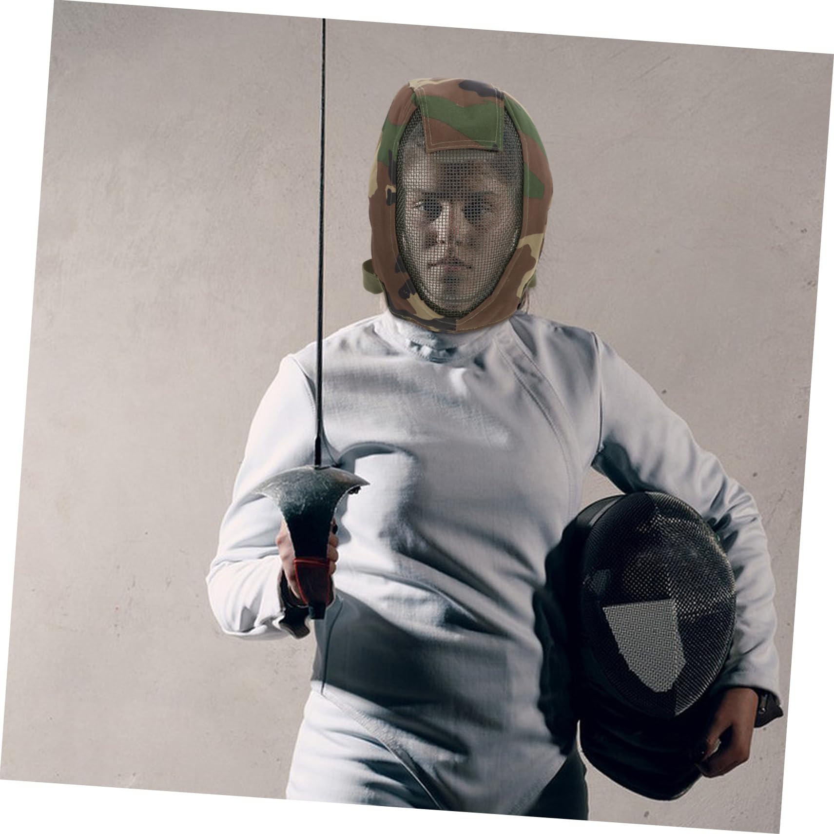 Verstellbare mit Atmungsaktivem Mesh Stil aus Stahlgewebe Vollgesichtsschutzmaske und Praktischem Fechten für Outdoor Sport und Wettkämpfe