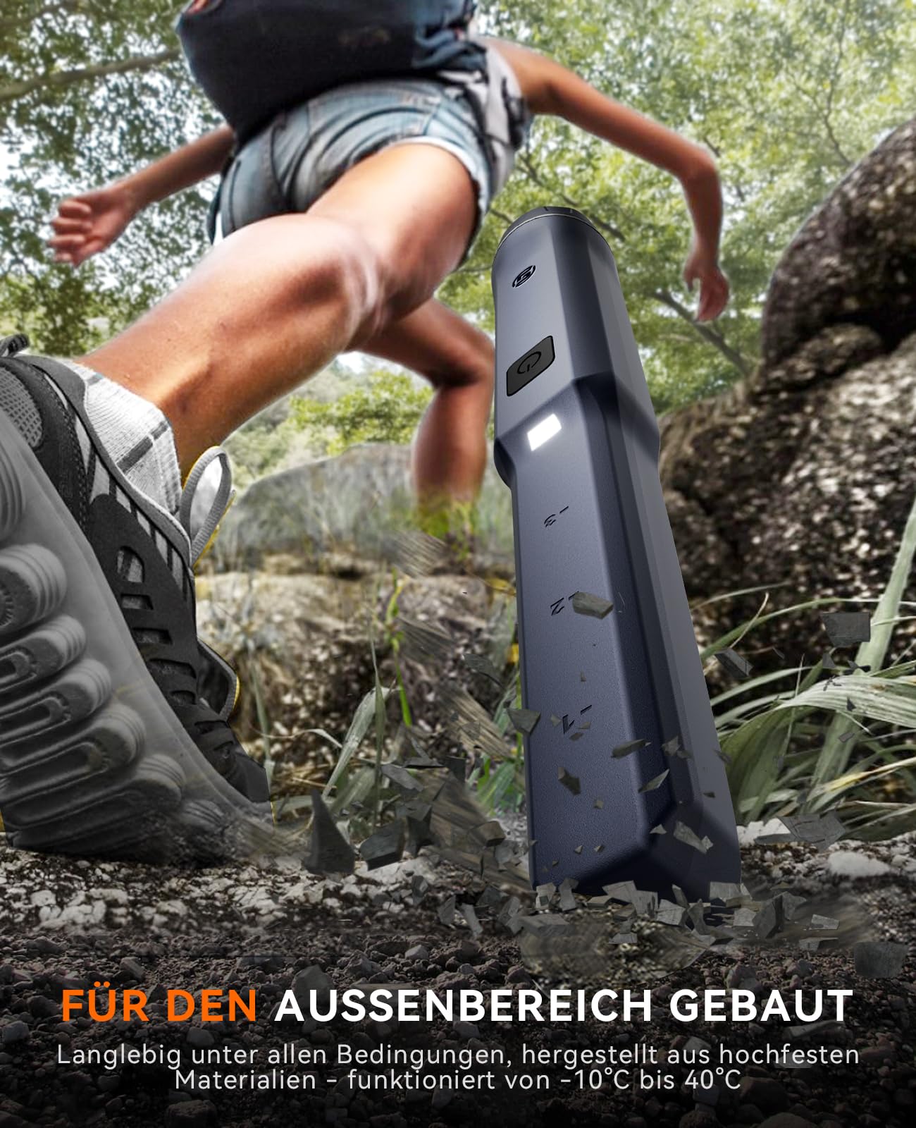 SUNPOW Pinpointer Metalldetektor – Wiederaufladbar, 15h Laufzeit, IP68 Wasserdicht, 360° Hochsensitiv, 50% Tiefenverbesserung & Upgraded Chip, Handheld Schatzsuche für Erwachsene & Kinder