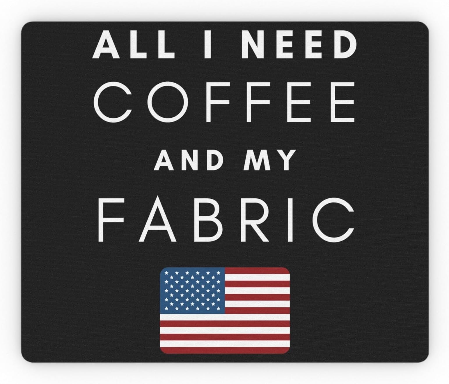Humorous Coffee and My Fabric Puns Hilarious Cross Stitching Rectangular Mouse Pad 9.3″ x 7.8" / Rectangle