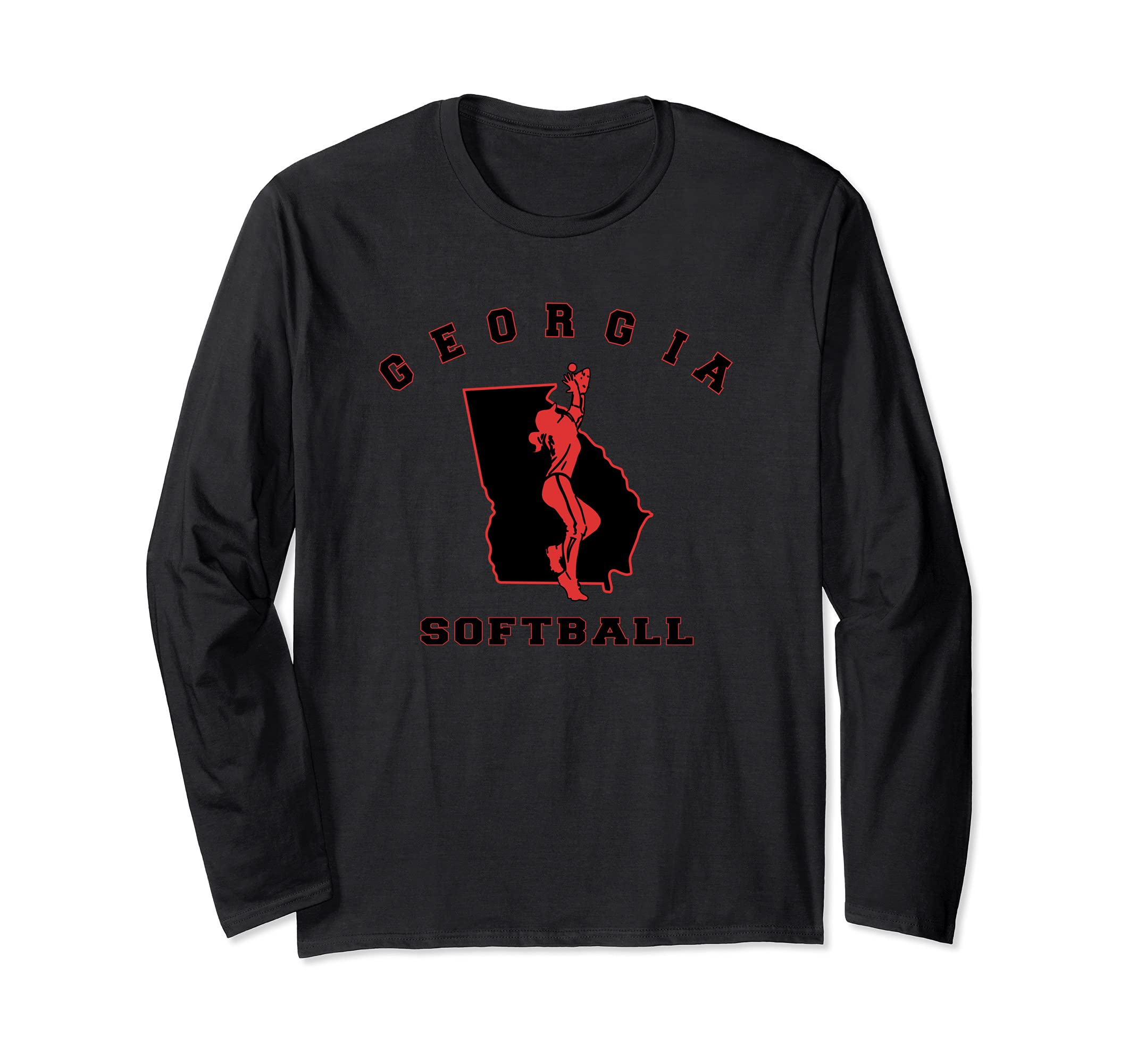 Georgian Native GA Home Peach State Atlanta Georgia Softball Long Sleeve T-Shirt