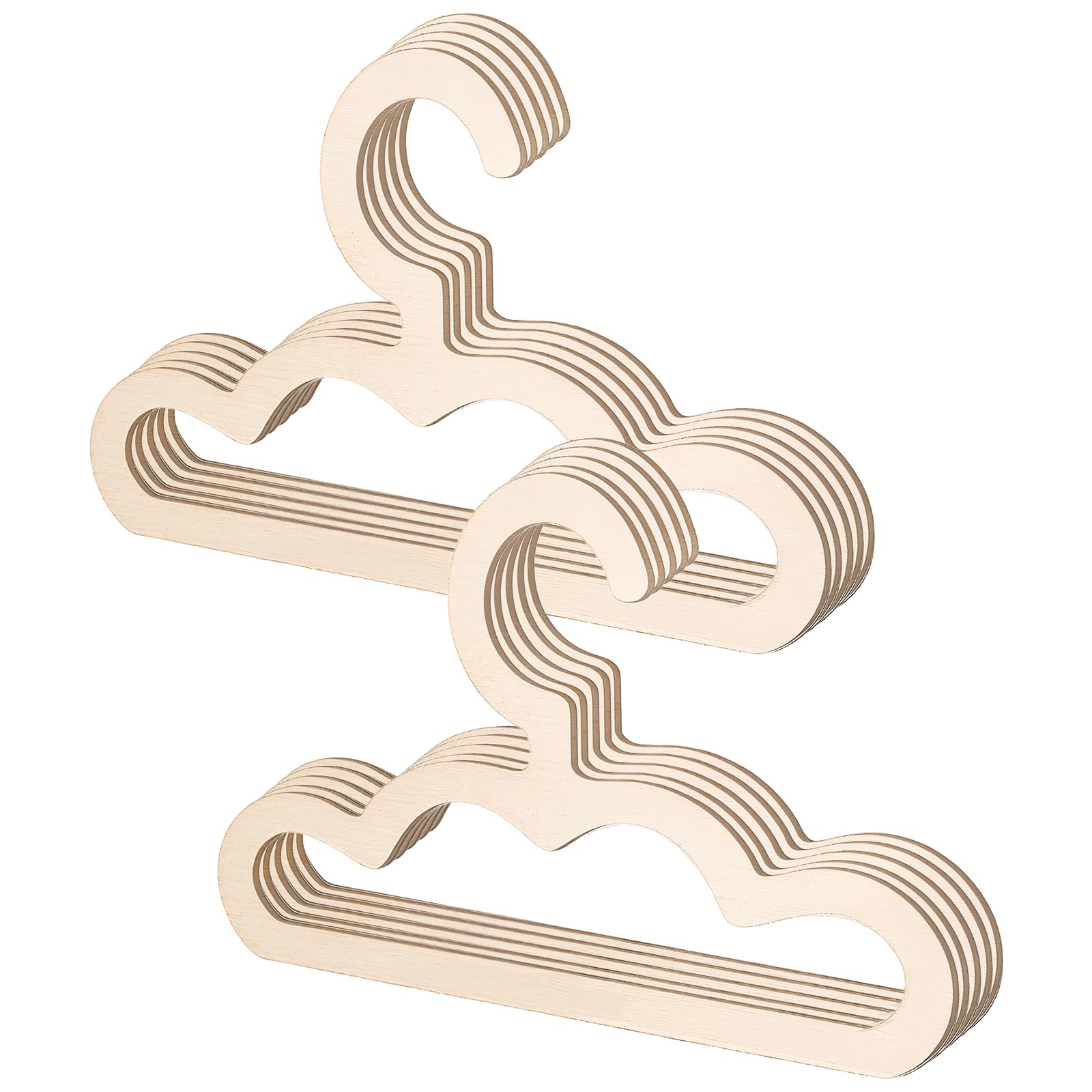 Yuomeaz Kleiderbügel Holz 10 Stück, 22 cm Holzkleiderbügel für Baby-Kleiderschrank, Niedliche Holzbügel für Kleidung, Rutschfester Kleiderschrank Organizer für Kinder