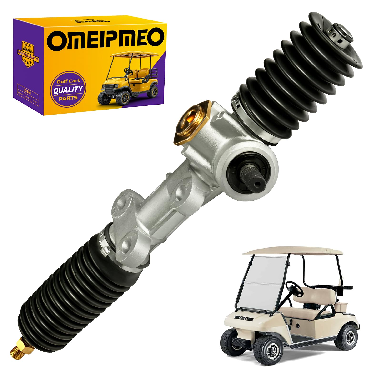 Club Car DS Steering Gear Box Assembly, Golf Cart Steering Rack Fits Club Car DS Carryall and Turf 1984-UP Gas and Electric Golf Cart Models, Club Car