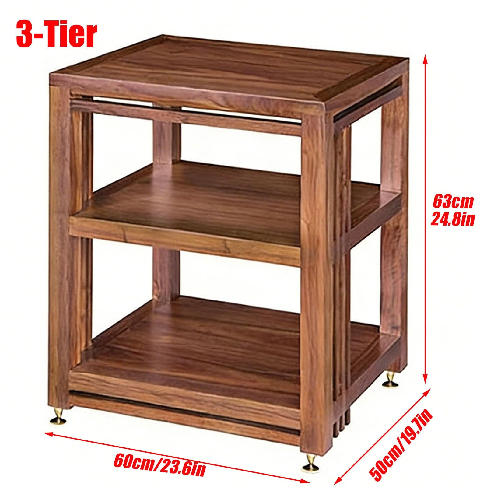 Armoire de Rangement multimédia à Plusieurs Niveaux avec Pieds amortisseurs et Conception Ouverte pour l'organisation du matériel Audio-vidéo