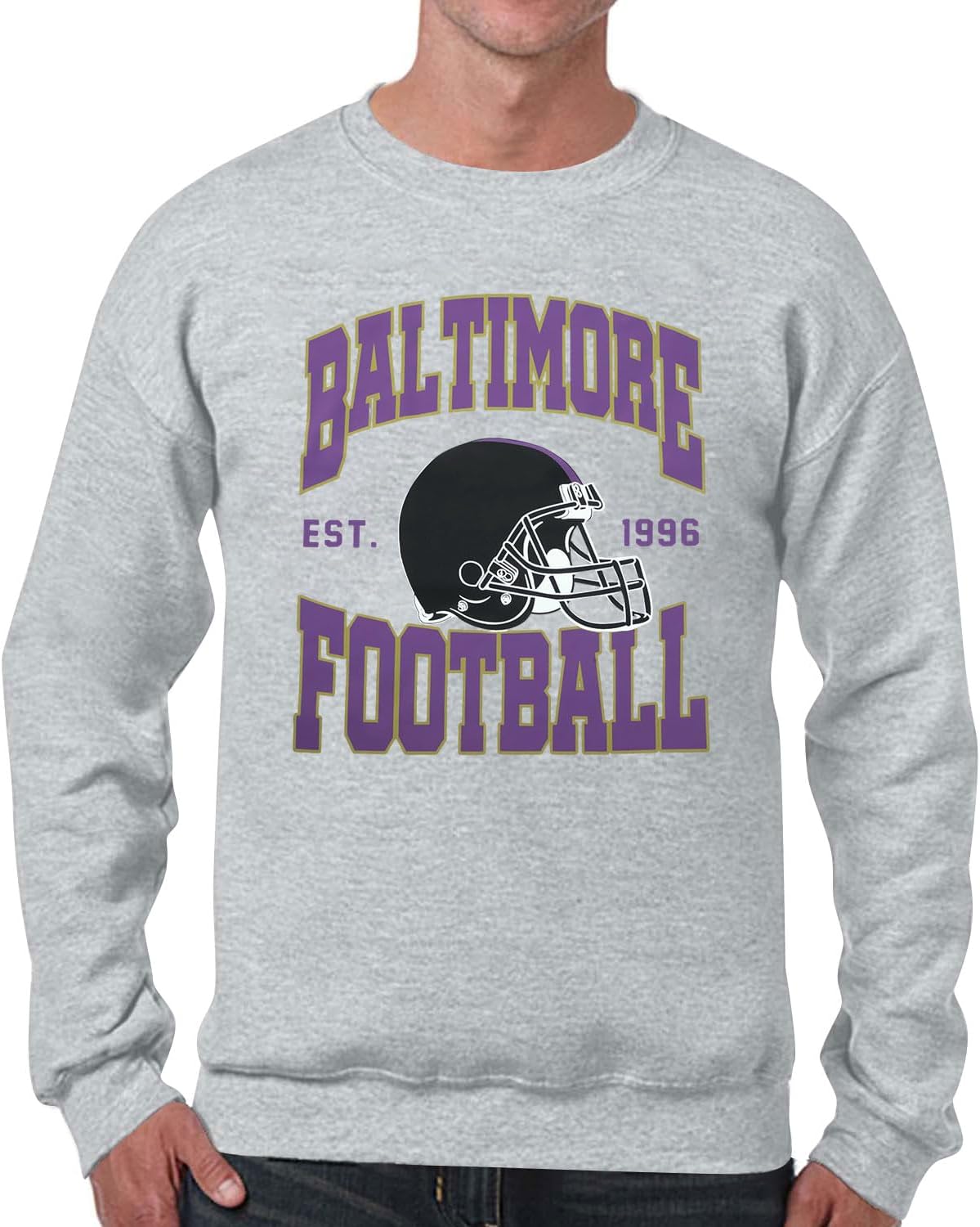 Football Sweatshirt for Men: Game Day Season Pullover Football Team Fans Tops