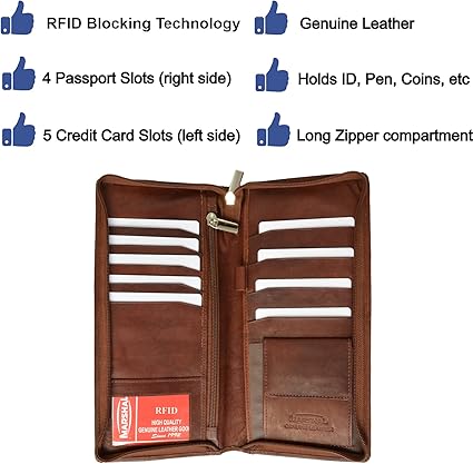 Porta Pasaporte De Cuero, Funda Para Pasaporte, Portapasaporte - Feria Emprendedora
