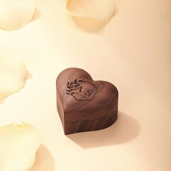 Personalized Ring Box, Proposal Ring Box, Wooden Ring Box, Wedding Engagement Ring Box, Ring Bearer Single Slot Ring Box, Wedding Gift