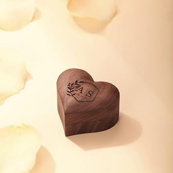 Personalized Ring Box, Proposal Ring Box, Wooden Ring Box, Wedding Engagement Ring Box, Ring Bearer Single Slot Ring Box, Wedding Gift