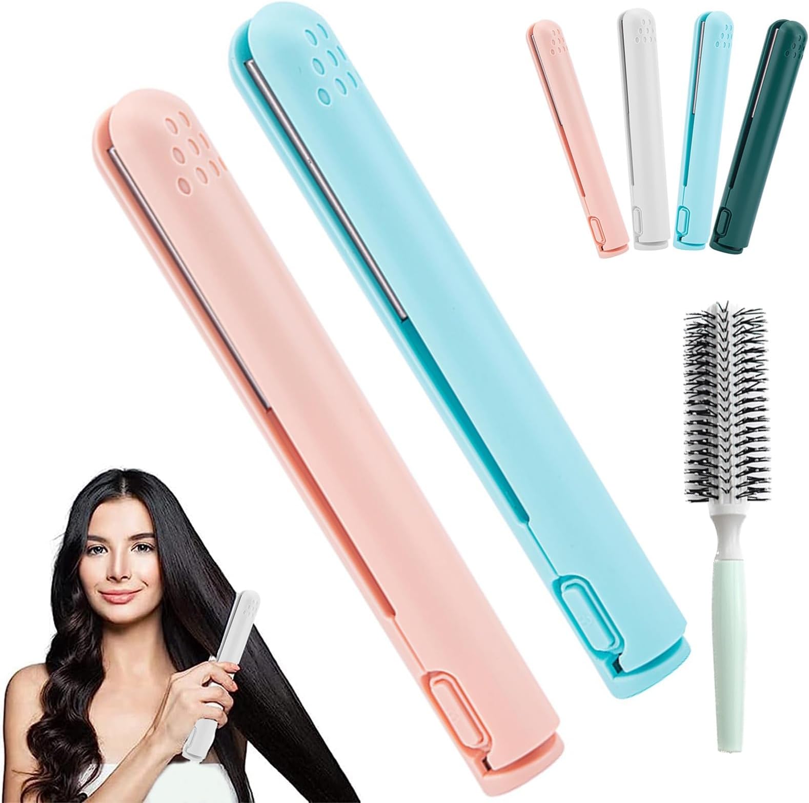 Mini Dualpurpose Curling Iron for Short Hair, 2in1 Mini