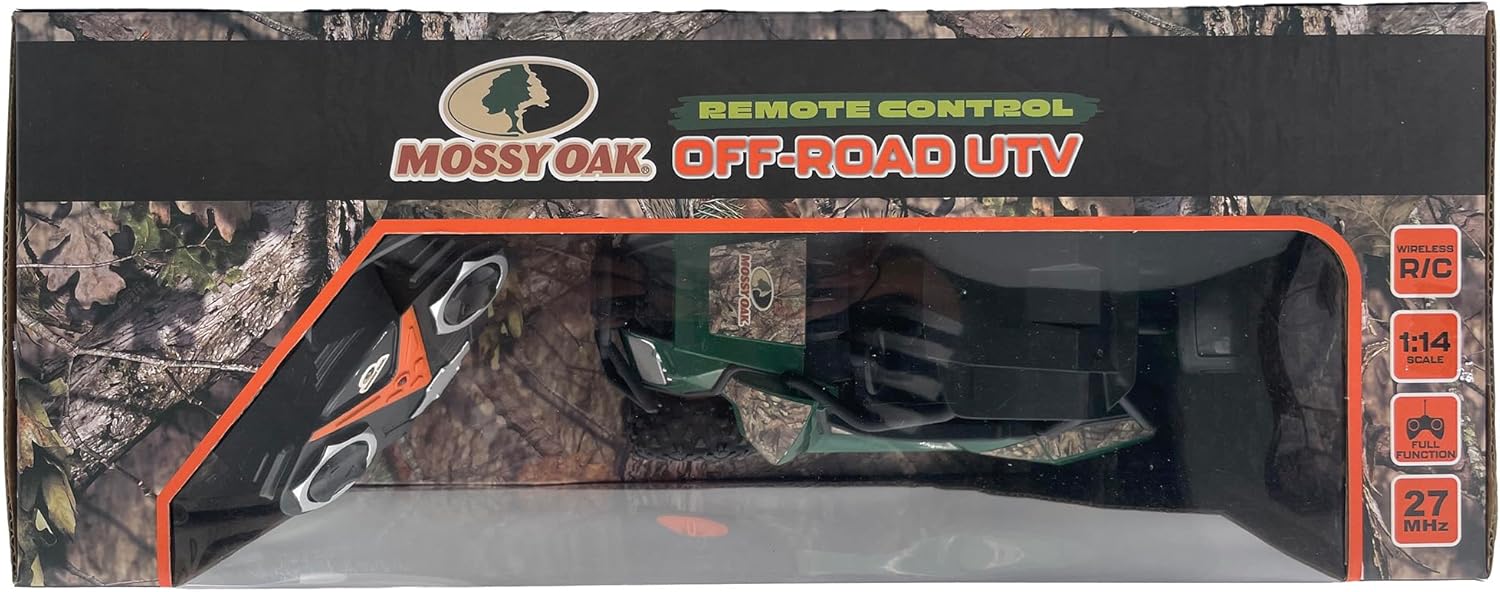 Mossy Oak: Remote Control Vehicle - Off Road UTV - 1:14 Scale, Branded Camo RC Toy, Wireless Hand-Held Full Function Controller, 27 MHz, Kids Ages 6+