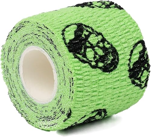 Miniatura 4 de Gymreapers Hook Grip Cinta de Levantamiento de Pesas (Paquete de 3) Cinta Adhesiva Premium para el Pulgar con Calavera para Protección de Dedos,