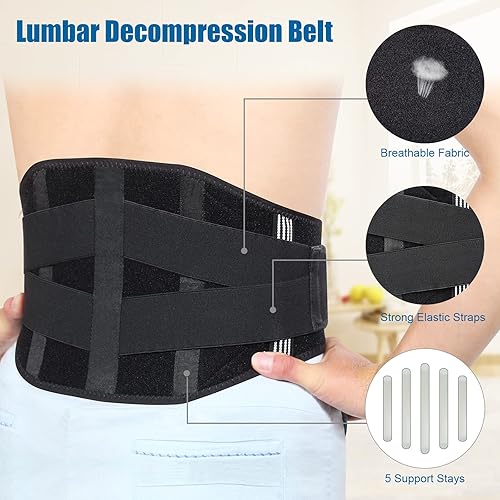 Miniatura 2 de Soporte de espalda para espalda baja  Soporte de espalda baja para trabajo de levantamiento pesado, escoliosis, hernia de disco, soporte lumbar