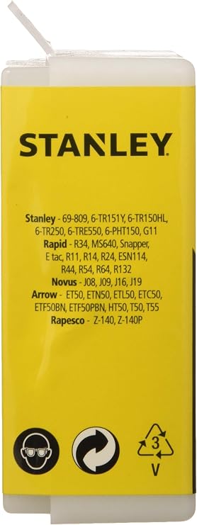 Stanley 1-TRA705-5T 8mm Type G Staples (5000 Piece) Silver