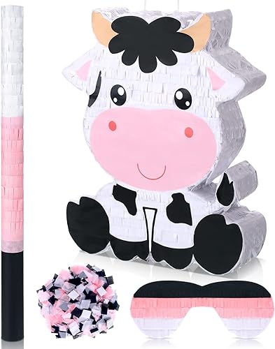 Miniatura 7 de Paquete de piñata de dardo de cerdo con venda, murciélago y confeti, suministros para fiesta de cumpleaños, piñata grande de 15.75 x 11.81 x 2.95