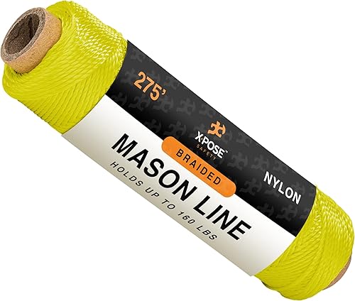 Cordel de nailon  Cuerda de nailon de 275 pies  Cuerda fina sintética  Uso en interiores y exteriores para manualidades, camping, jardín, nivel de