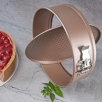 Vista 3 de HAPPIELS Molde para pastel de 10 pulgadas antiadherente sin tóxicos de forma de resorte redondo de 3 pulgadas de profundidad Molde para pastel