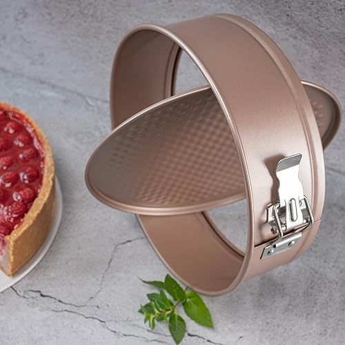 Miniatura 3 de HAPPIELS Molde antiadherente para tartas de queso de 8 pulgadas  Molde de primavera no tóxico sin PFOA y BPA  Las mejores sartenes antiadherentes no