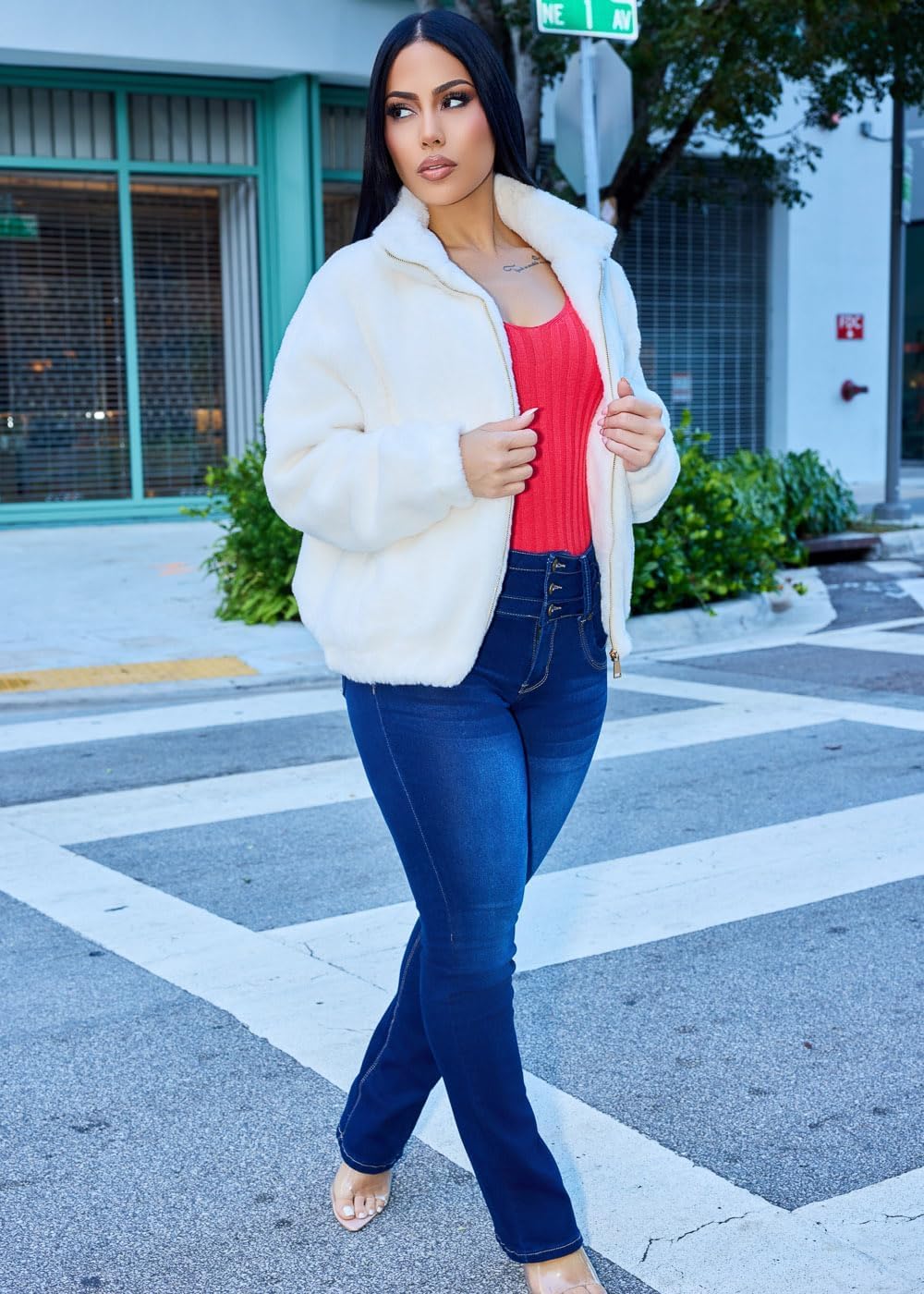 Moda Xpress Women's Butt Lifting High Waisted Bootcut Jeans - Stretchy, Comfortable Flare Jeans in Junior Size Vintage Style - Image 3