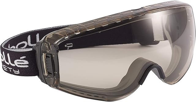 Bollé PILOCSP Safety Goggles Pilot Ventilated CSP, Grey/Black, one Size, Box, 5 Goggles