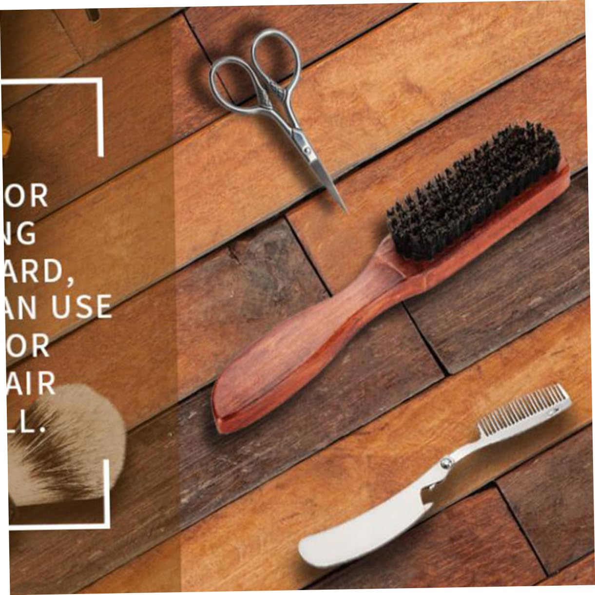 Beavorty 3sätze Beard Care Set Tragbares Teiliges Bartpflege-set Mit Bartbürste Und Stoffbeutel Für Herren Einfach Zu Verwenden Transportieren Für Bartpflege