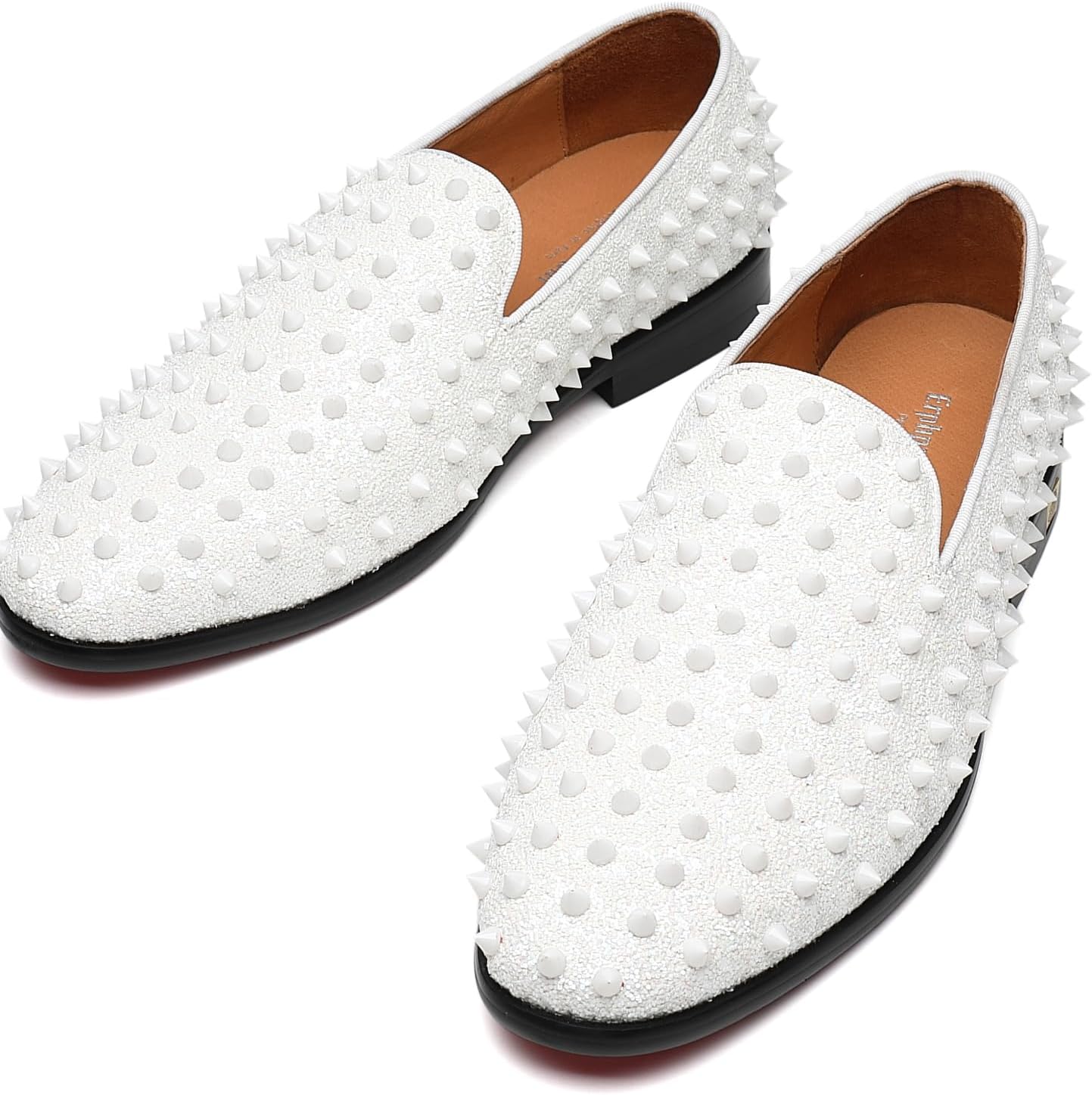 Men's Studded Loafers Spikes Rivets Luxury Dress Wedding Party Prom Shoes - Image 3