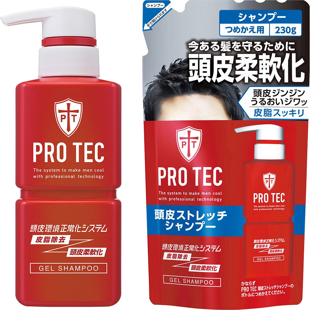 シャンプー Techu. Amazon | PRO TEC(プロテク) 頭皮ストレッチシャンプー 本体ポンプ