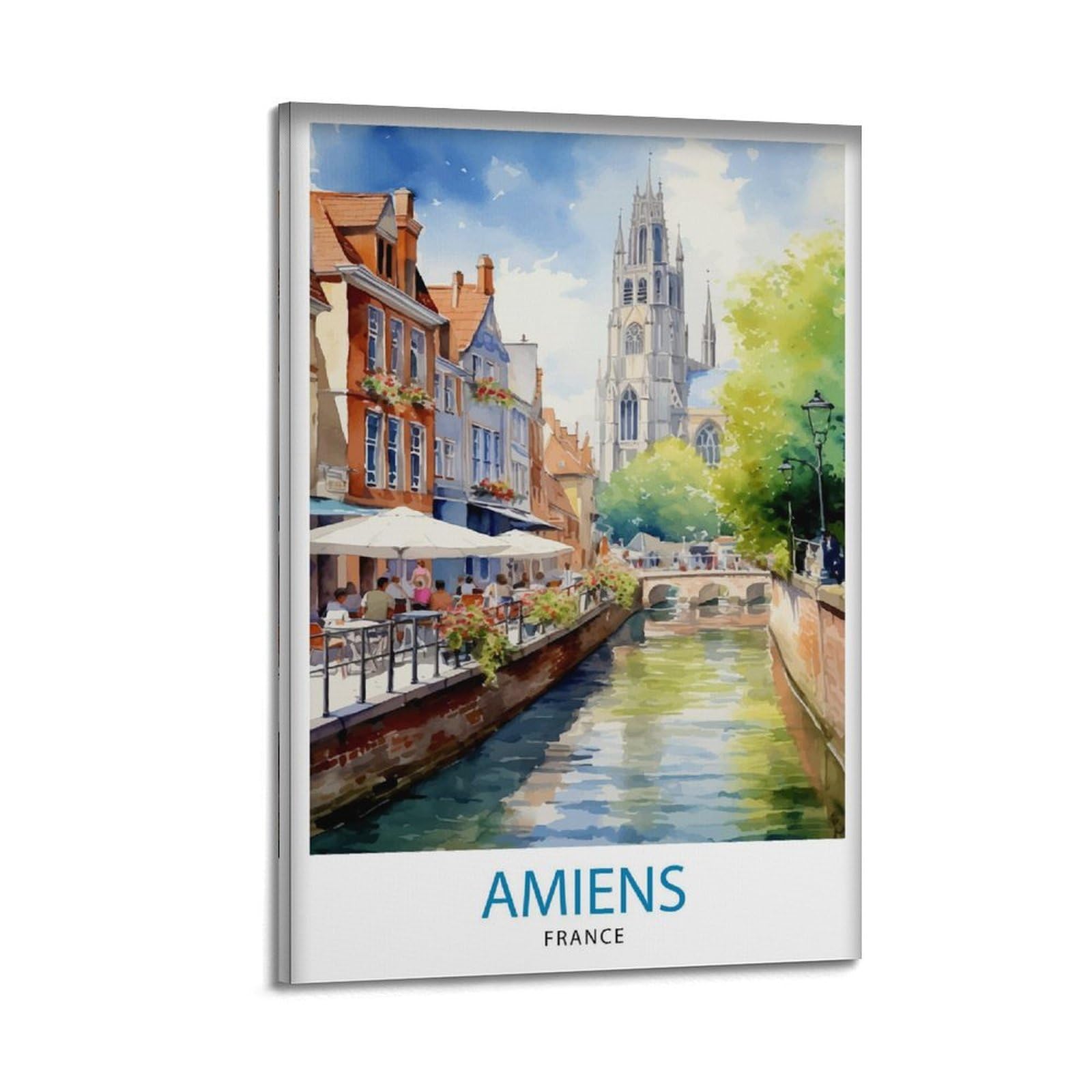 xiaoxiaoshen Amiens France Travel Canvas Poster Wall Art Prints Room Aesthetic Murals Bedroom And Living Decorations 16x24inch(40x60cm)